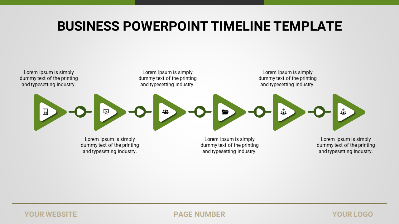 powerpoint timeline template-6-Green